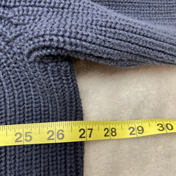 Vintage LL Bean Full Zip Cardigan Sweater Mens XL Navy Cotton Pockets Grandpa - Picture 7 of 8